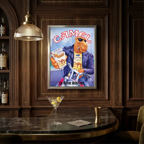 bar and restaurant decoration, Camel sigarette