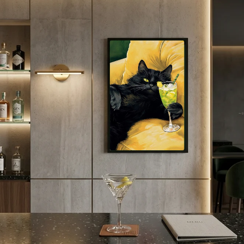 Cat cocktail bar and restaurant decoration
