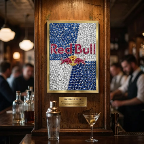 bar and restaurant decoration, red bull
