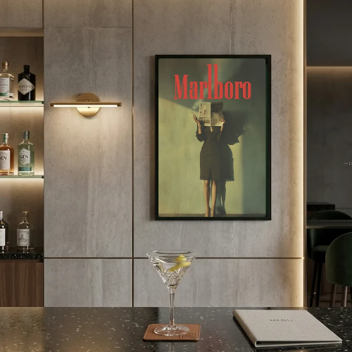 bar and restaurant decoration, Marlboro sigarette