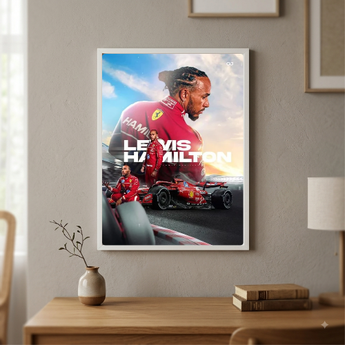 lewis hamilton ferrari poster with frame