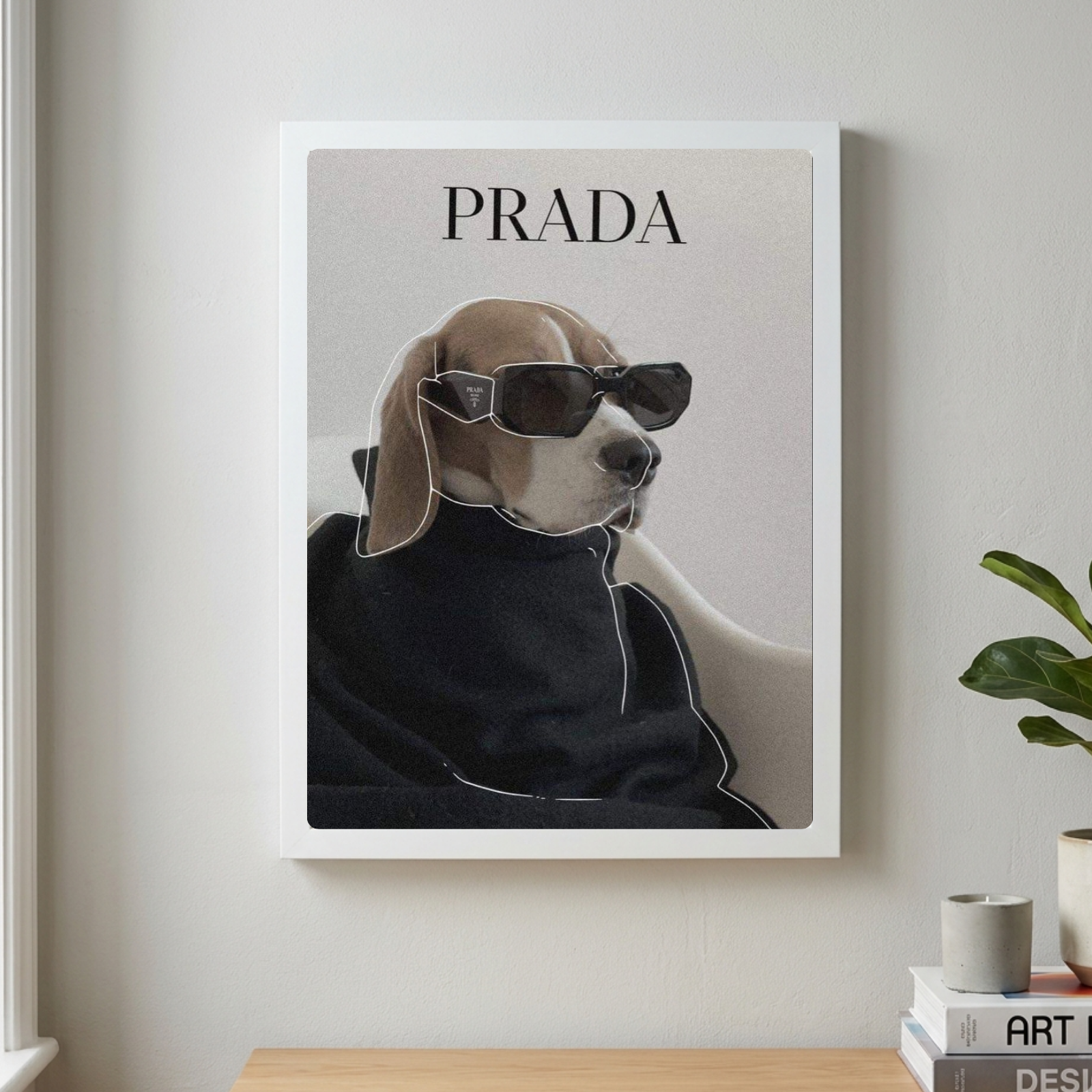 poster luxury brand dog