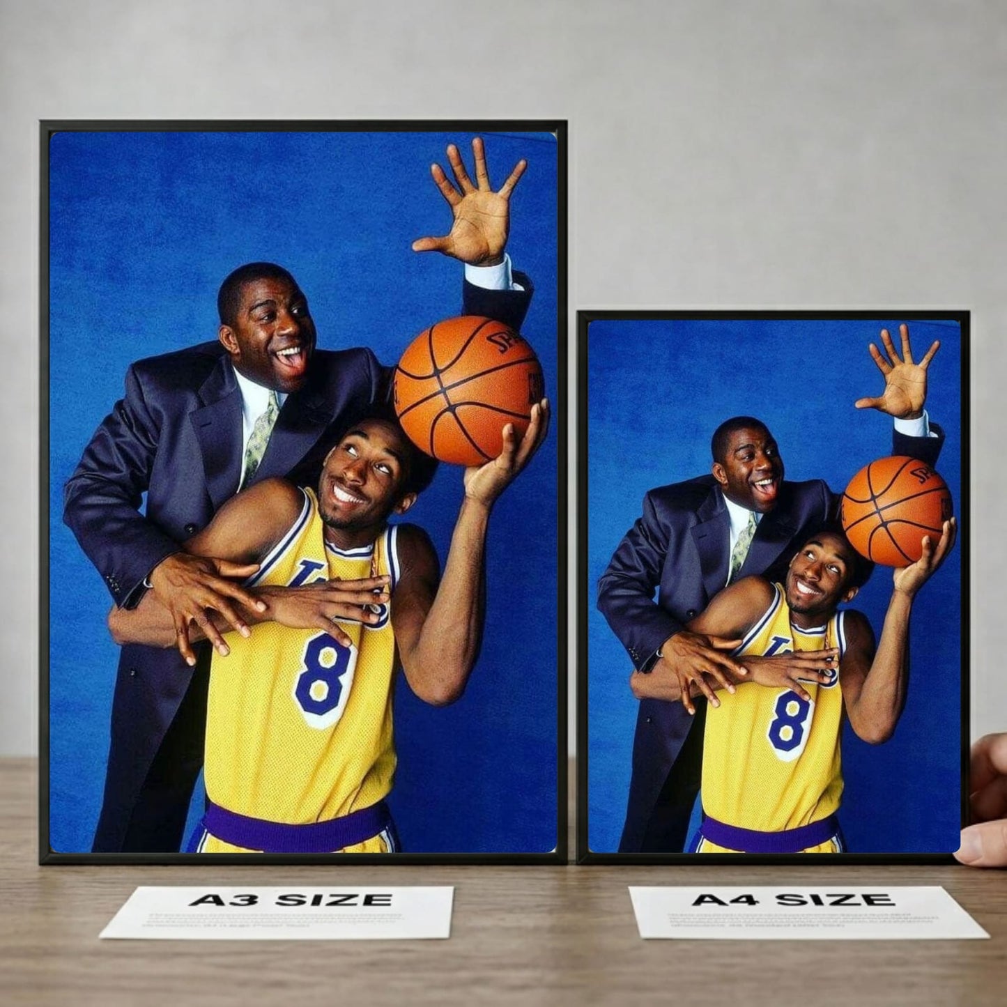 Magic Johnson and Kobe Bryant - Basket