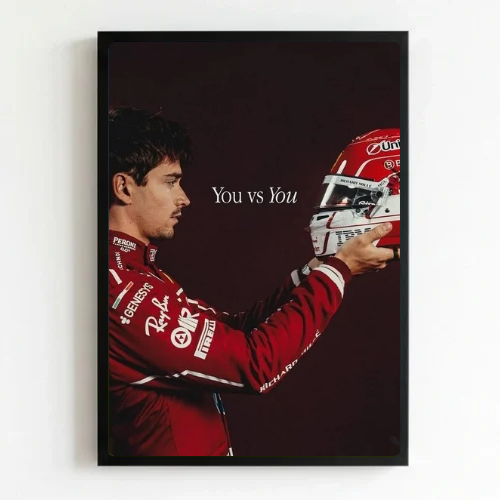 charles leclerc ferrari f1 poster with frame