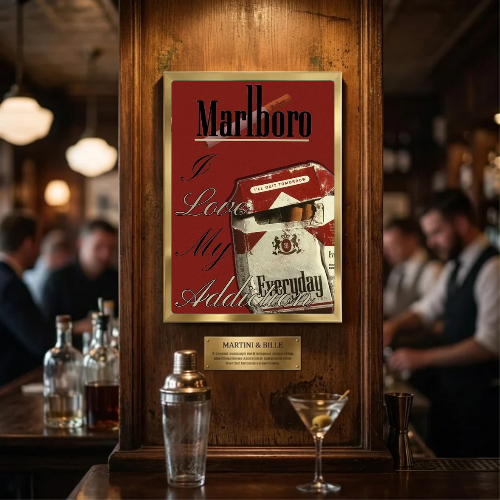 bar and restaurant decoration, Marlboro sigarette