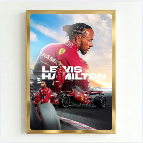 lewis hamilton ferrari poster with frame