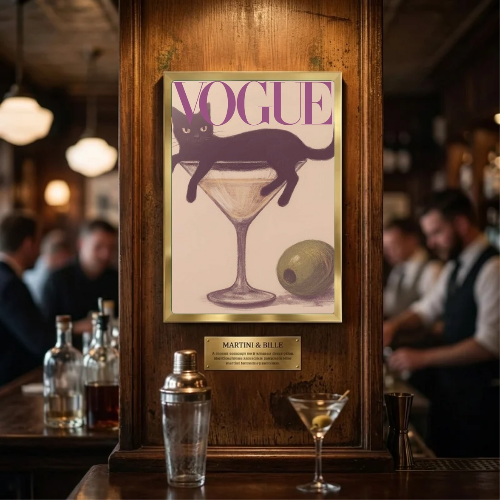 bar and restaurant decoration vogue cat martini chic
