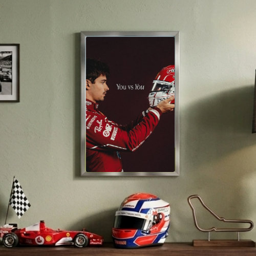 charles leclerc ferrari f1 poster with frame