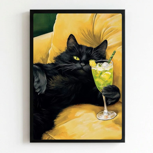 Cat cocktail bar and restaurant decoration