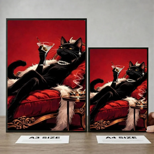 Cat cocktail bar and restaurant decoration