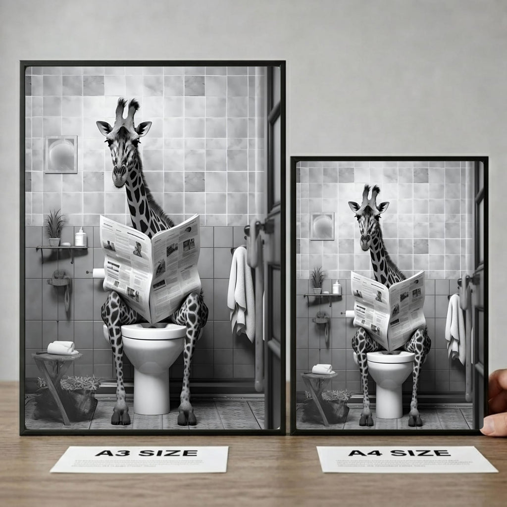 Giraffe house bathroom decor
