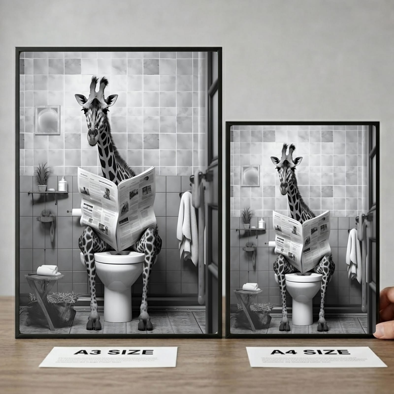 Giraffe house bathroom decor