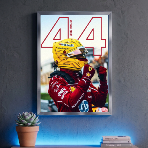 lewis hamilton ferrari poster with frame
