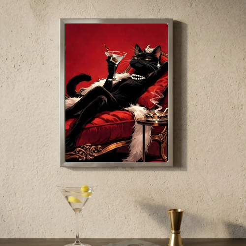 Cat cocktail bar and restaurant decoration