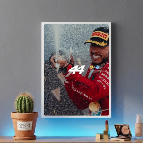 lewis hamilton ferrari poster with frame