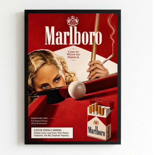 bar and restaurant decoration, Marlboro sigarette
