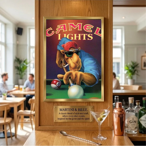 bar and restaurant decoration, Camel sigarette