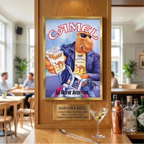 bar and restaurant decoration, Camel sigarette
