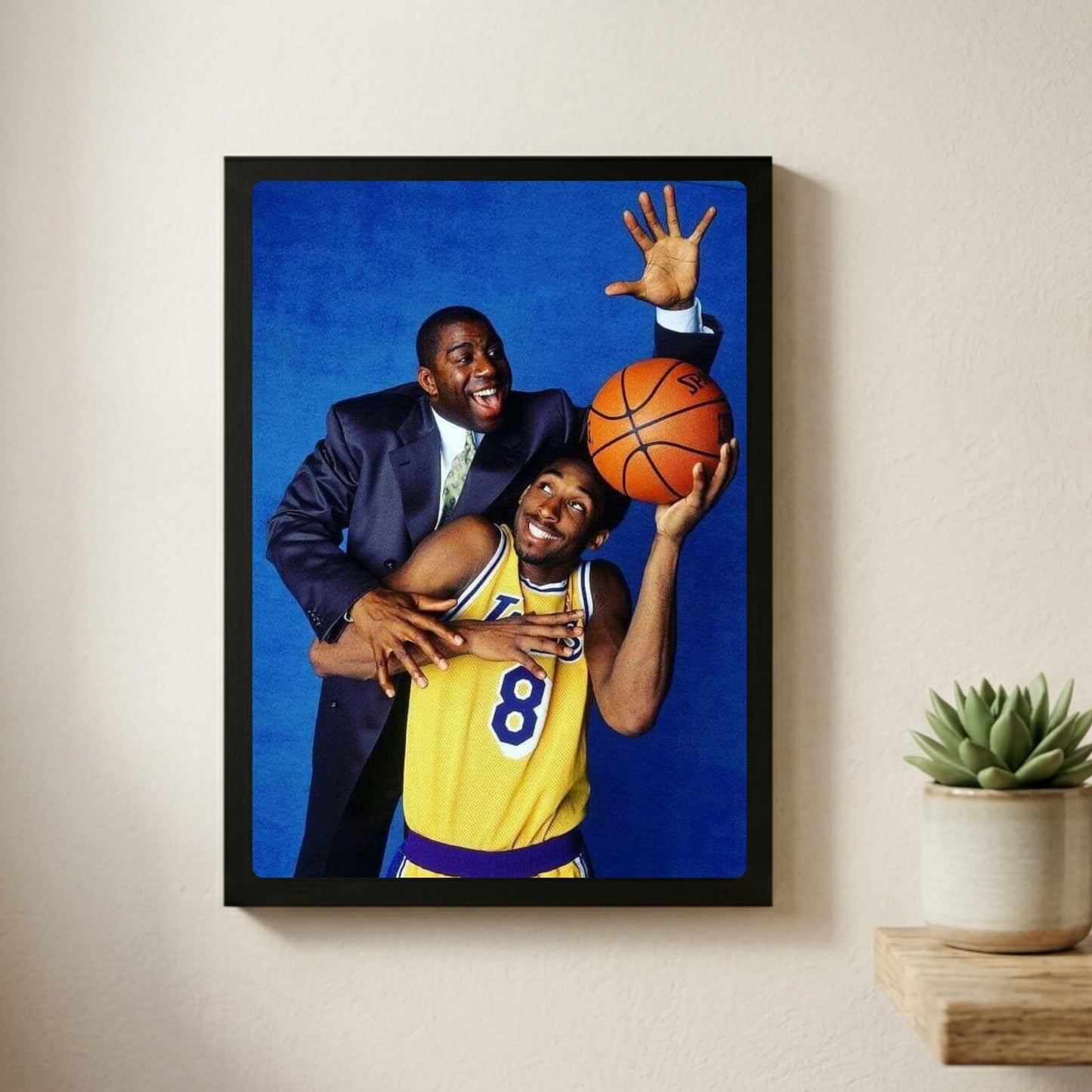 Magic Johnson and Kobe Bryant - Basket