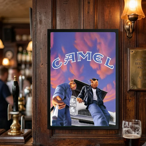 bar and restaurant decoration, Camel sigarette