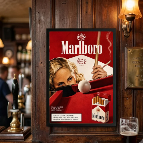 bar and restaurant decoration, Marlboro sigarette