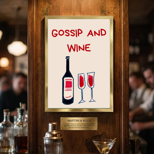 bar and restaurant decoration wine and gossip