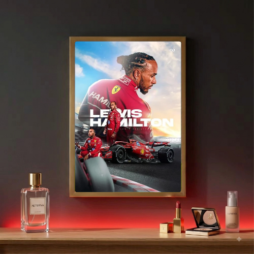 lewis hamilton ferrari poster with frame
