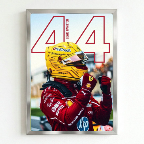 lewis hamilton ferrari poster with frame