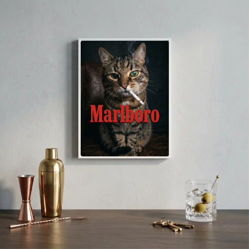 bar and restaurant decoration, Marlboro cat sigarette
