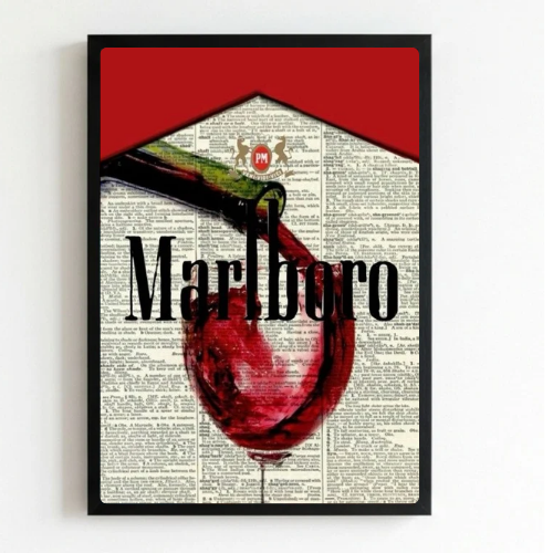 bar and restaurant decoration, Marlboro sigarette