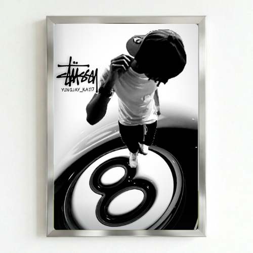 Stussy black and white