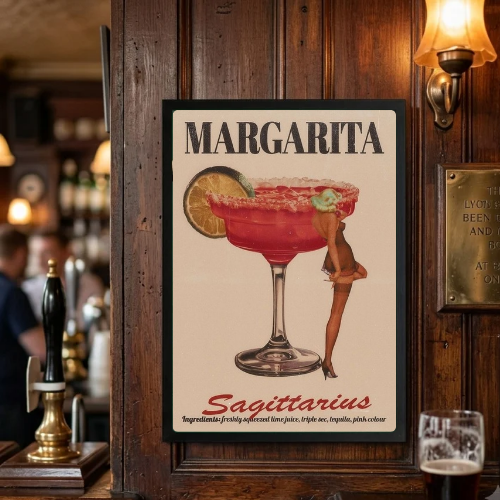 bar and restaurant decoration, margarita sagittarius