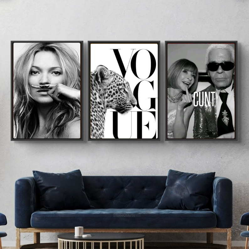 Set: vogue, kate moss, anna wintour, karl lagerfeld