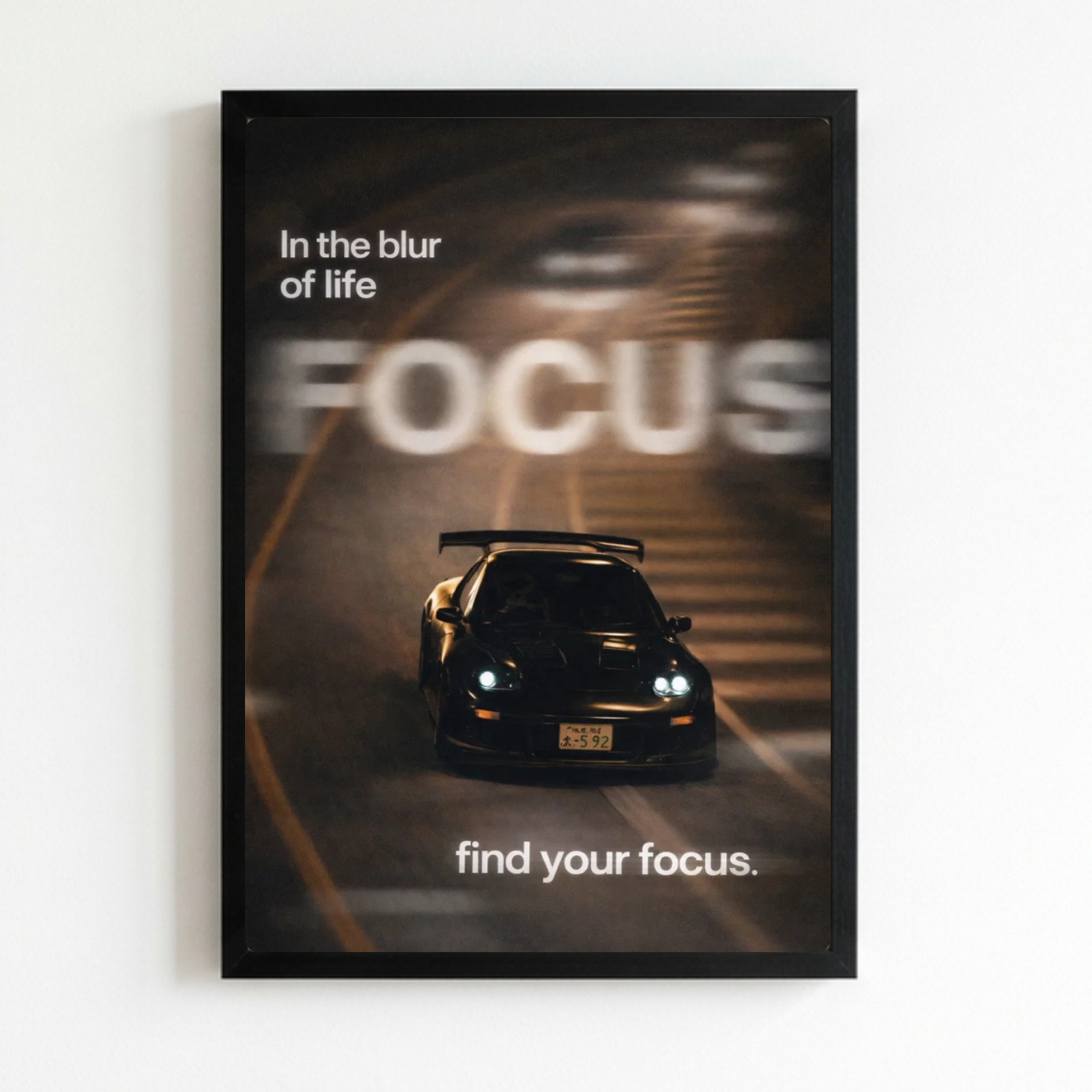 poster car race house deco