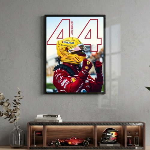 lewis hamilton ferrari poster with frame