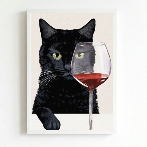 bar and restaurant decoration cat wine