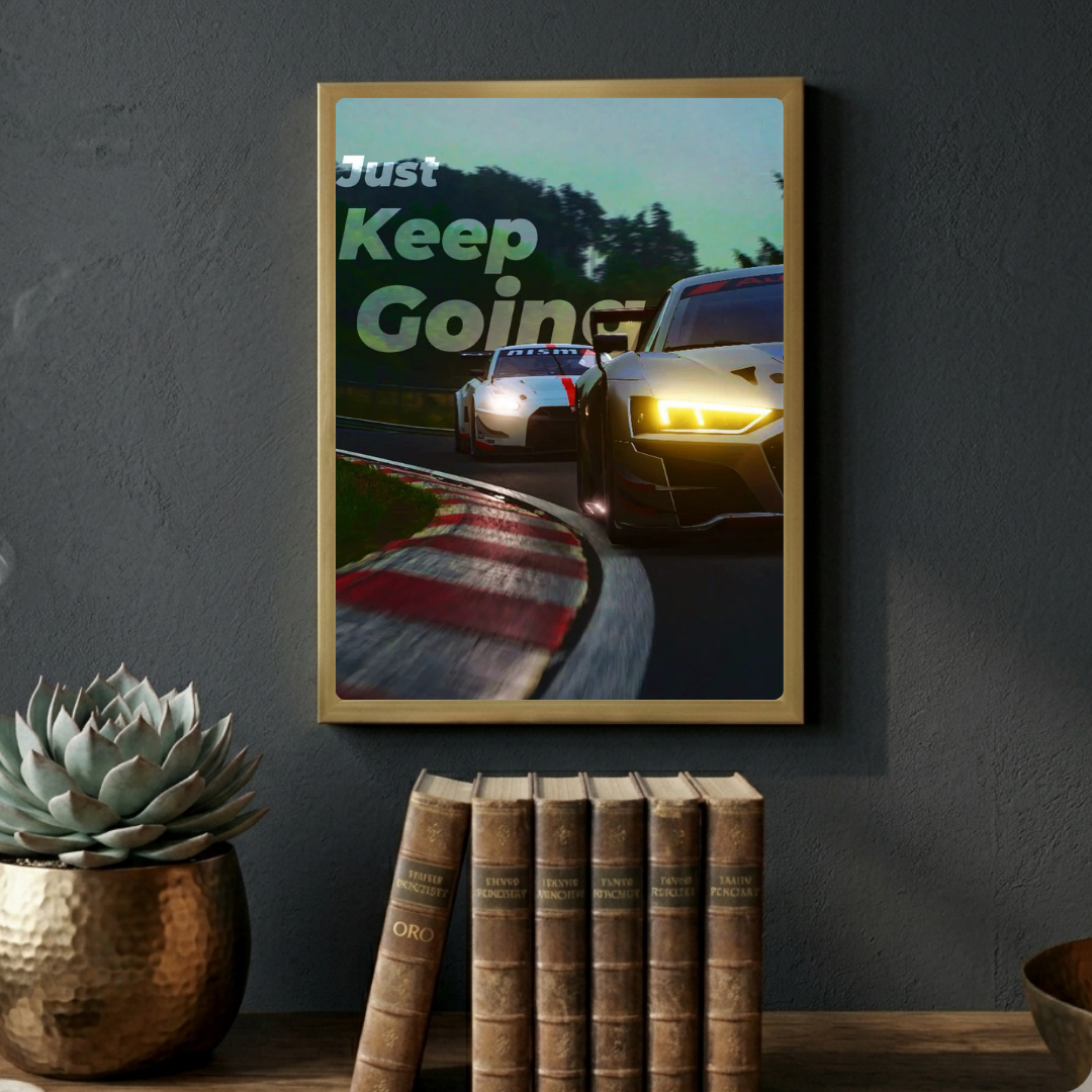 poster car race house deco