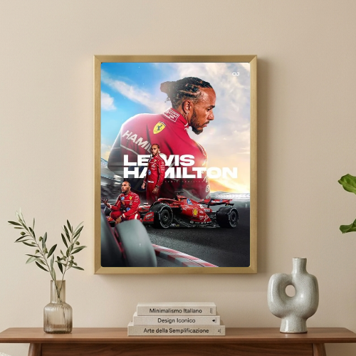 lewis hamilton ferrari poster with frame