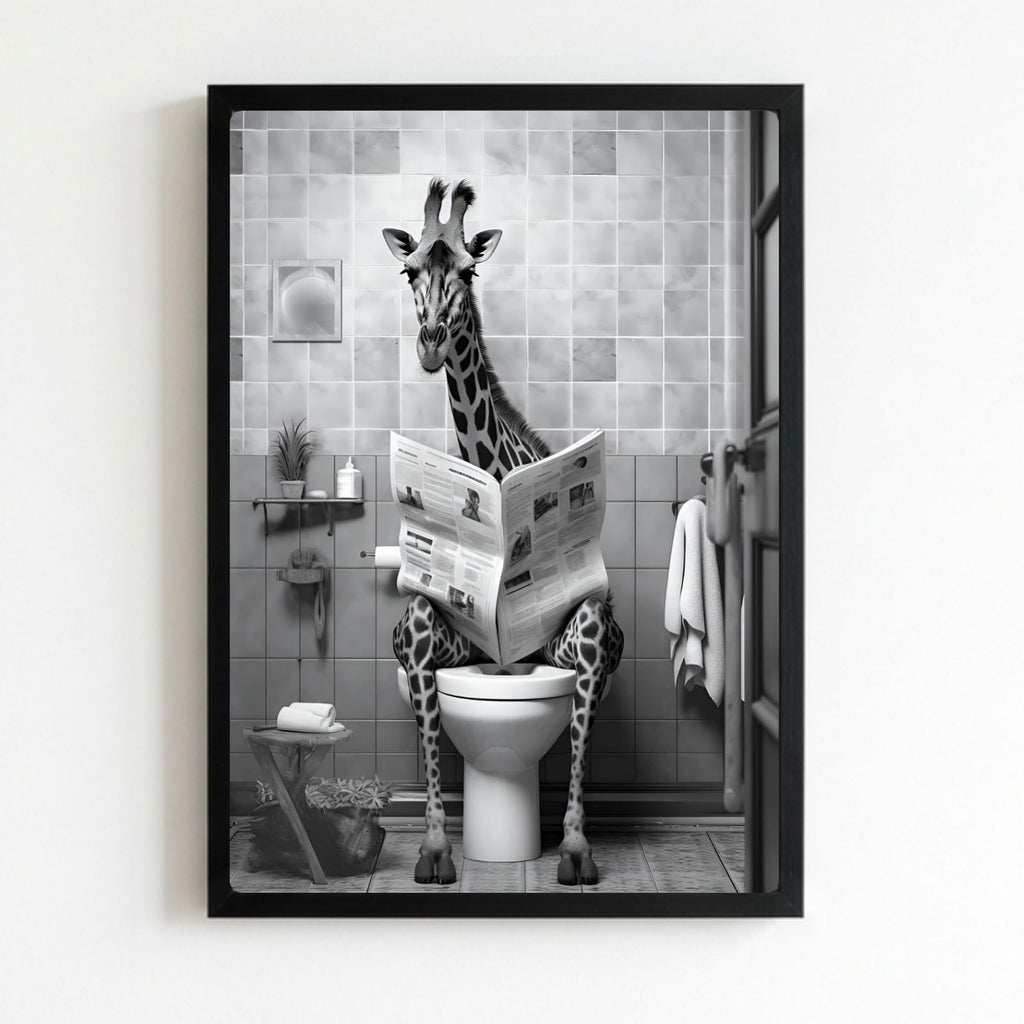 Giraffe house bathroom decor