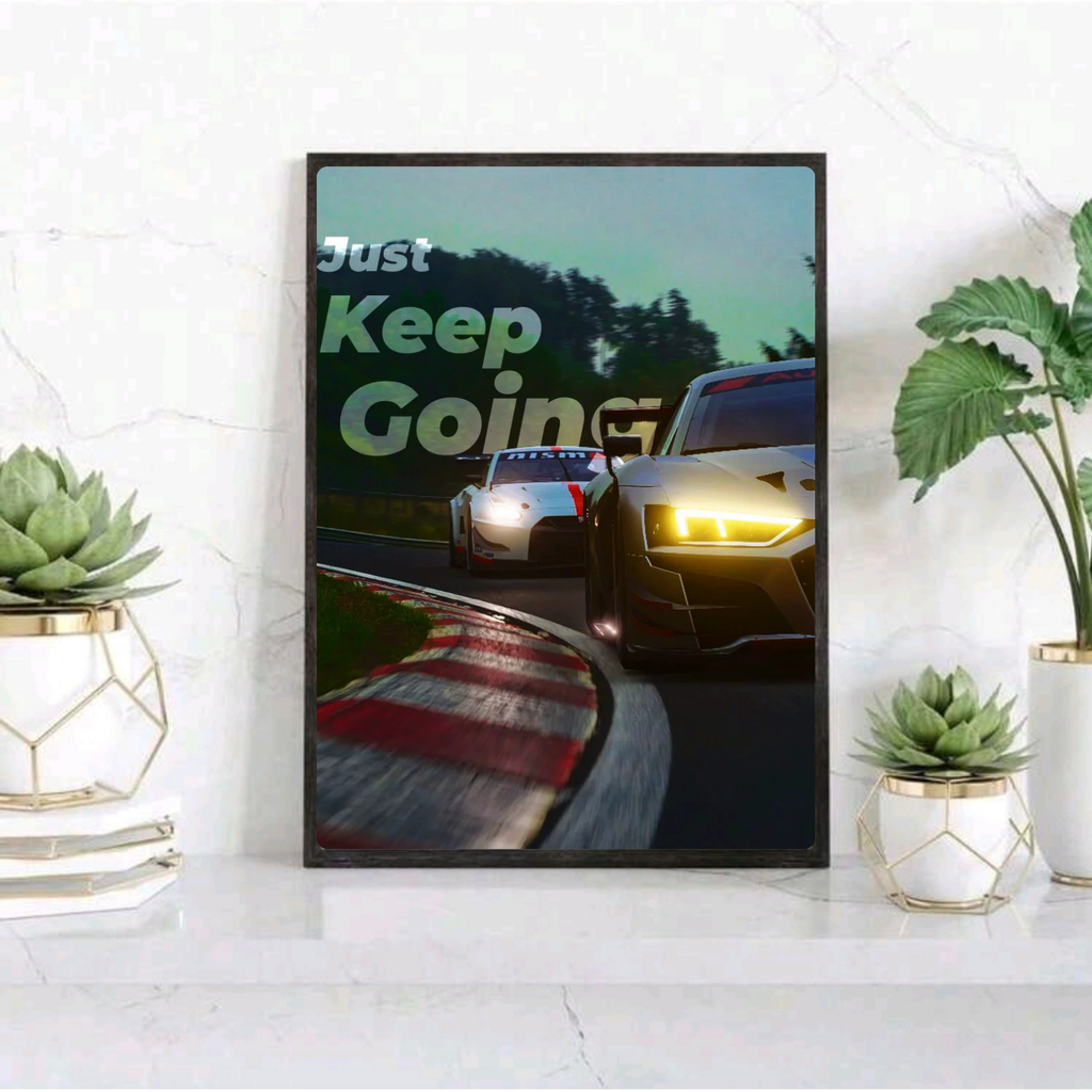 poster car race house deco