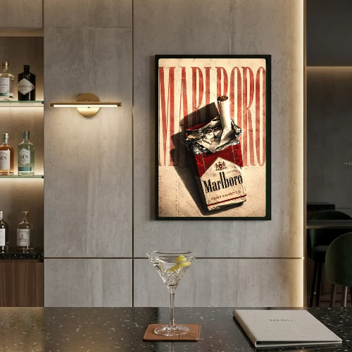 bar and restaurant decoration, Marlboro sigarette
