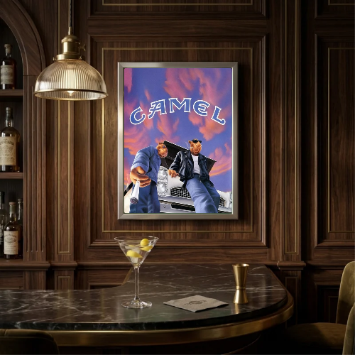 bar and restaurant decoration, Camel sigarette