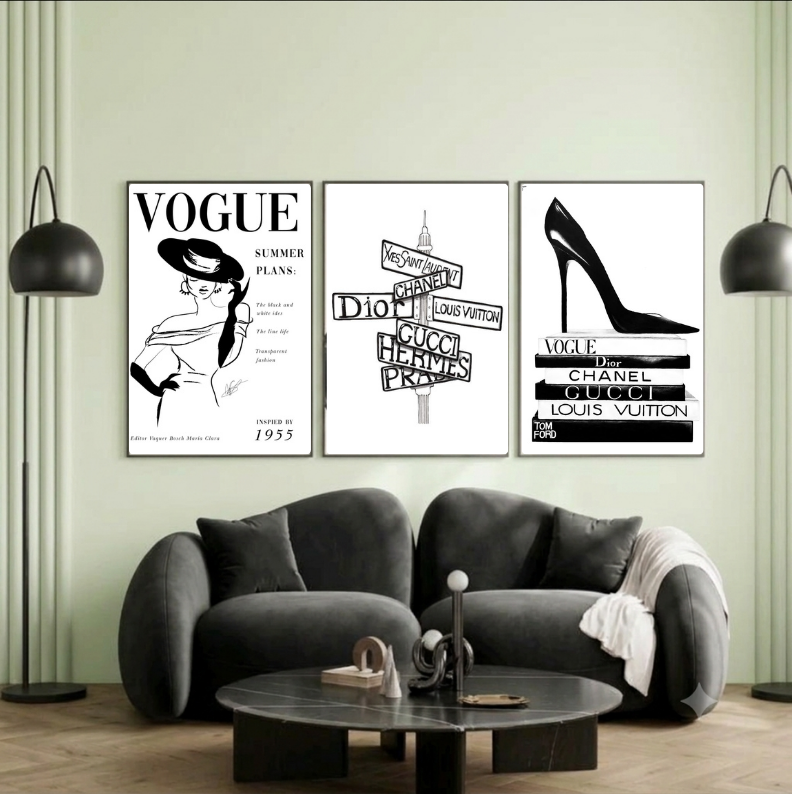 Set: luxury brand, vogue
