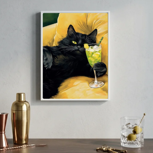 Cat cocktail bar and restaurant decoration