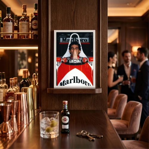 bar and restaurant decoration, Marlboro Ayrton senna