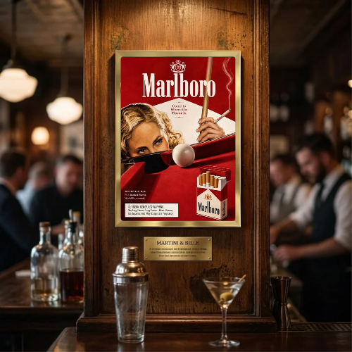 bar and restaurant decoration, Marlboro sigarette