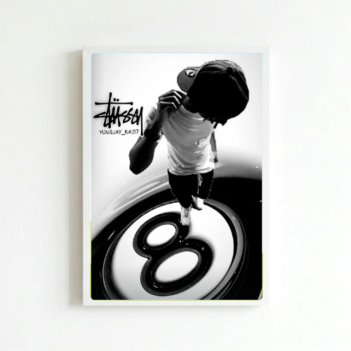 Stussy black and white