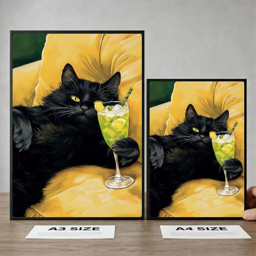 Cat cocktail bar and restaurant decoration