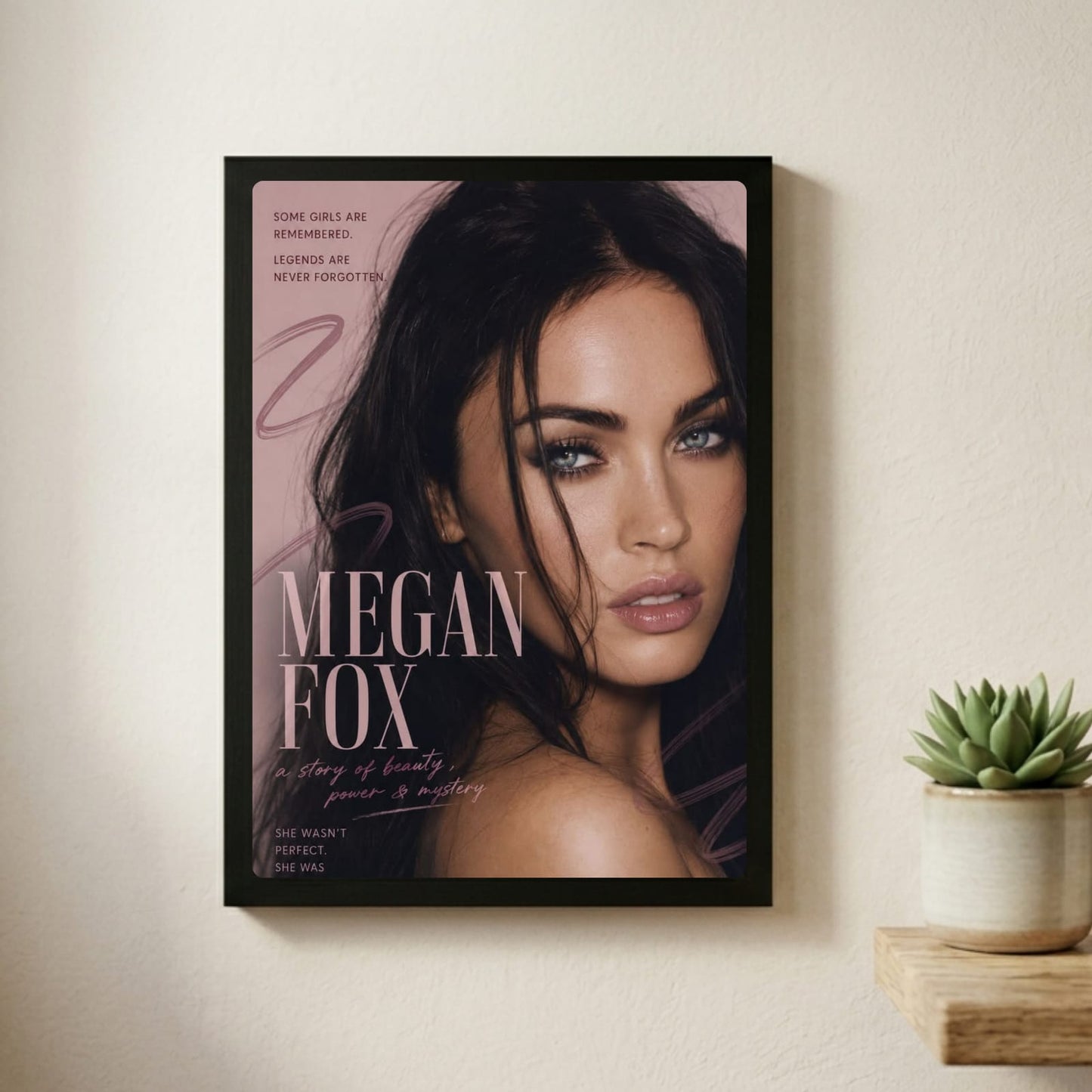 Megan Fox Poster with Frame