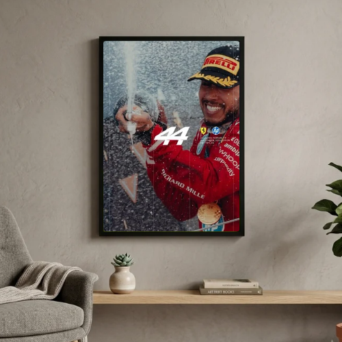 lewis hamilton ferrari poster with frame
